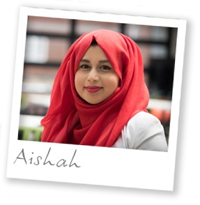 Final year BA Sociology and Criminolgy student Aishah